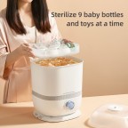 High temperature steam sterilizer for baby bottles