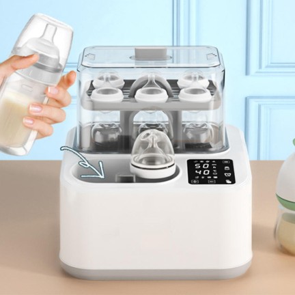 Large capacity steam electric bottle sterilizer