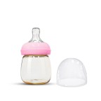 Small wide neck visible bottle baby bottle