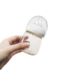 Small wide neck visible bottle baby bottle