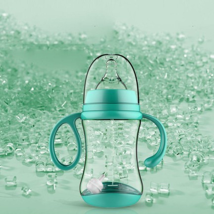 High quality durable double handle baby bottle
