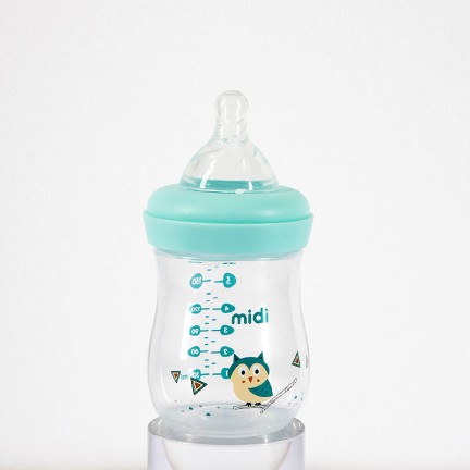 Durable anti-colic wide neck baby bottle