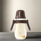 Stylish double handle plastic baby bottle