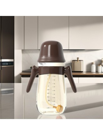 Stylish double handle plastic baby bottle