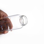 Cartoon double handle baby bottle