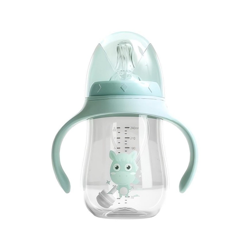 High-quality double-handled baby bottle