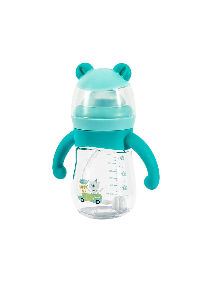 Cute animal-shaped glass baby bottle