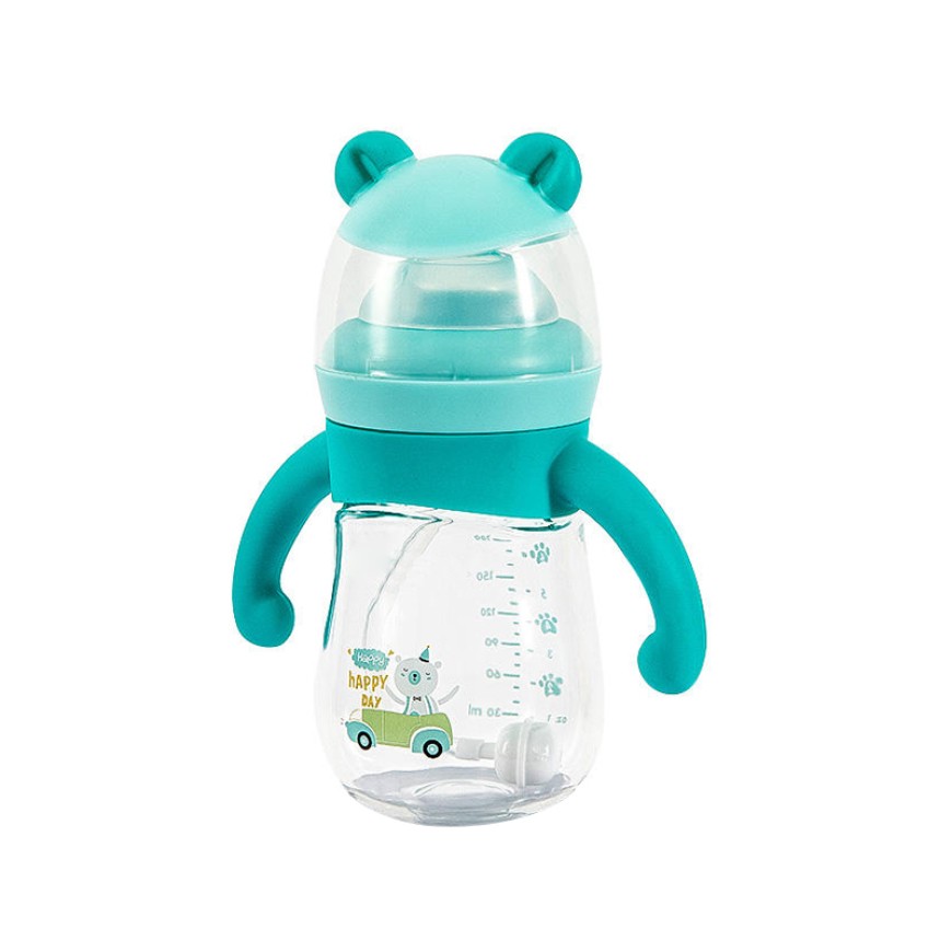 Cute animal-shaped glass baby bottle