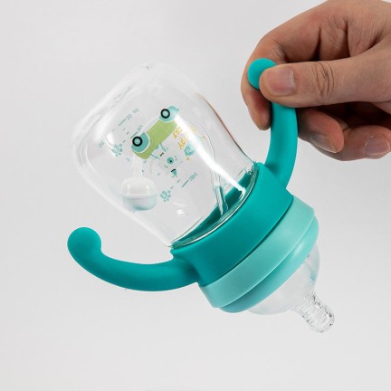 Cute animal-shaped glass baby bottle