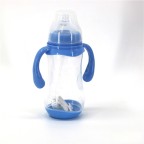 Premium blue double handle baby bottle