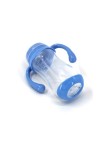 Premium blue double handle baby bottle