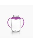 Purple 150ml durable glass baby bottle