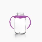 Purple 150ml durable glass baby bottle
