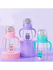 Cartoon comfort double handle baby bottle