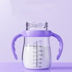 Cartoon comfort double handle baby bottle
