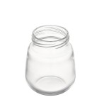 Small cartoon wide neck glass baby bottle