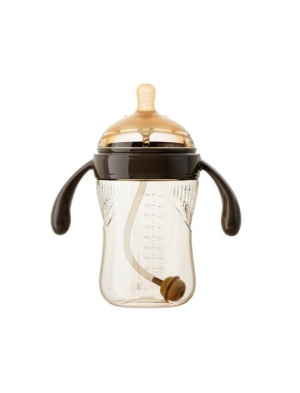 Anti-colic wide-neck glass baby bottle