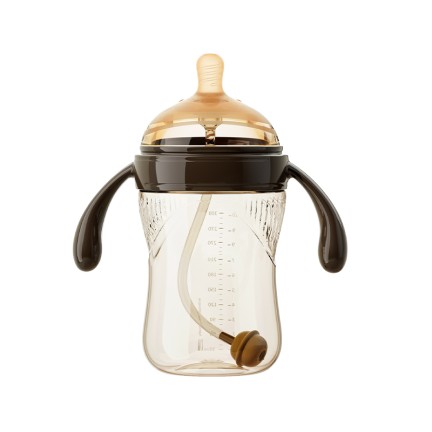 Anti-colic wide-neck glass baby bottle