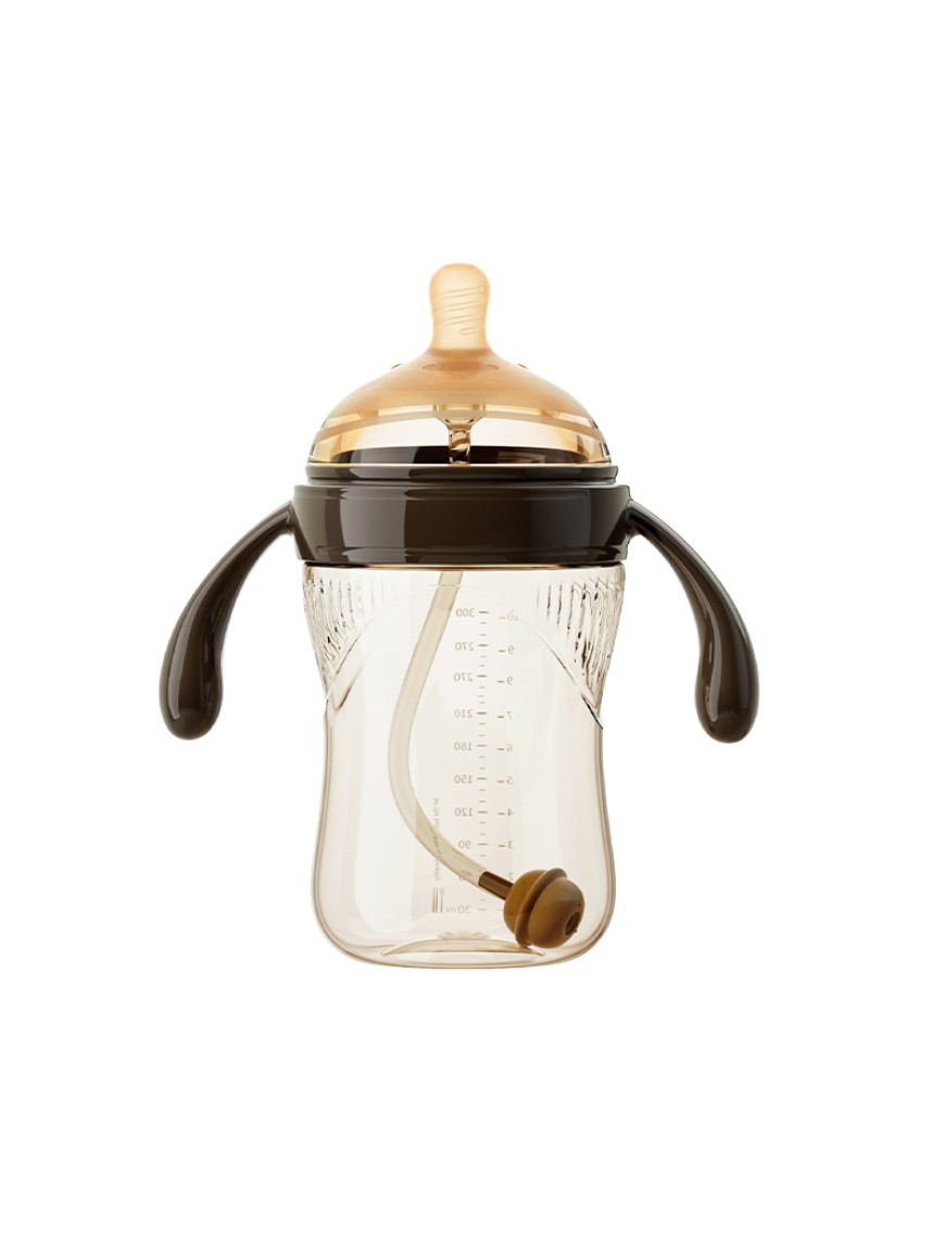 Anti-colic wide-neck glass baby bottle