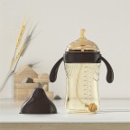 Anti-colic wide-neck glass baby bottle