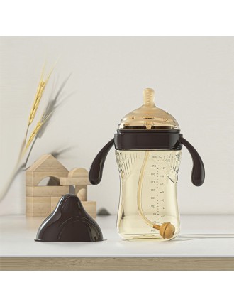 Anti-colic wide-neck glass baby bottle