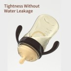 Anti-colic wide-neck glass baby bottle