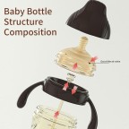 Anti-colic wide-neck glass baby bottle