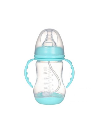 Creative wide neck double handle baby bottle