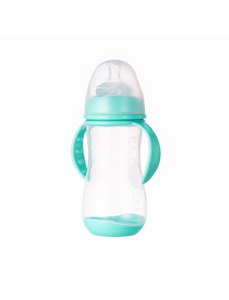 Creative wide neck double handle baby bottle
