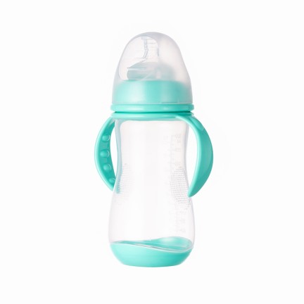 Creative wide neck double handle baby bottle
