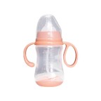 Safe and durable double handle baby bottle
