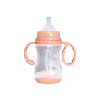 Safe and durable double handle baby bottle
