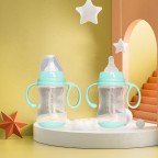 Safe and durable double handle baby bottle