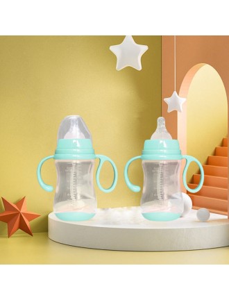 Safe and durable double handle baby bottle