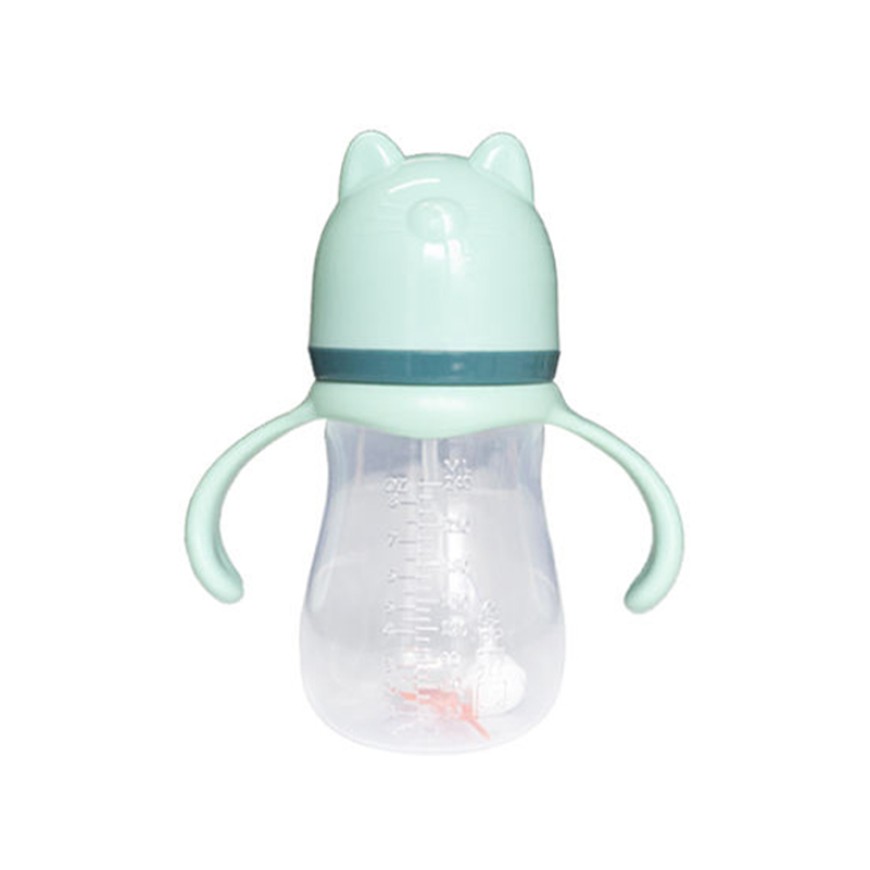 Leak-proof double-handle baby bottle