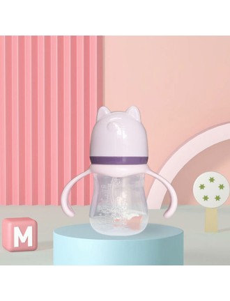 Leak-proof double-handle baby bottle