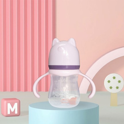 Leak-proof double-handle baby bottle