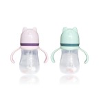 Leak-proof double-handle baby bottle