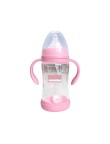 Wide neck double handle glass baby bottle