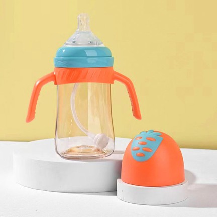 High-quality creative double-handle baby bottle