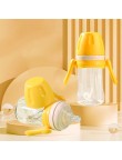 Yellow simple silicone pacifier baby bottle