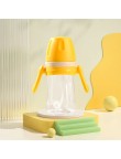 Yellow simple silicone pacifier baby bottle