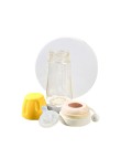 Yellow simple silicone pacifier baby bottle