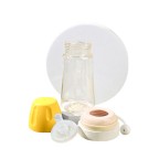 Yellow simple silicone pacifier baby bottle