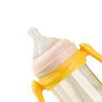 Yellow simple silicone pacifier baby bottle