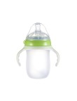 Anti-colic wide neck silicone baby bottle