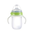Anti-colic wide neck silicone baby bottle