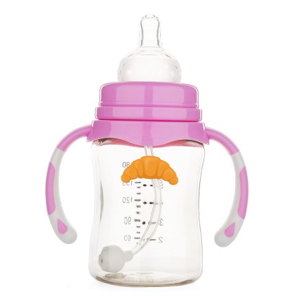 Shatterproof 180ml wide neck baby bottle