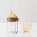 Simple imitation breast milk glass baby bottle