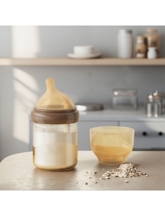 Simple imitation breast milk glass baby bottle